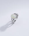 Minimalist Opal (Doodhiya) Ring in Sterling Silver – #1104B - Myra