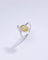 Vintage Yellow Sapphire (Pukhraj) Ring in Sterling Silver – #1202B - Myra