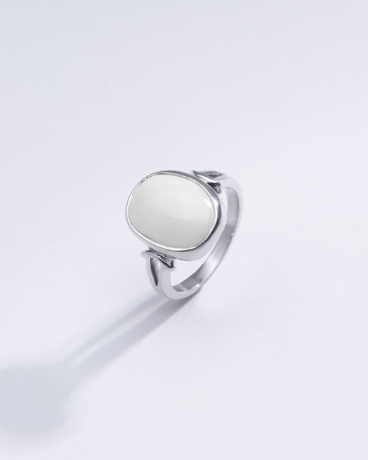 Authentic Opal (Doodhiya) Ring in 925 Silver – #1148B - Myra