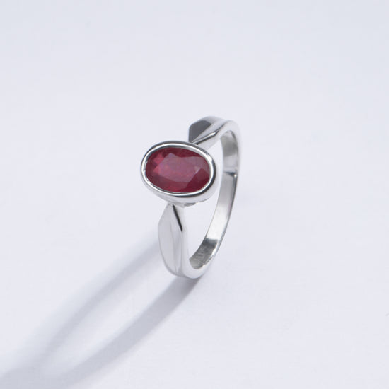 Natural Ruby (Manik) Ring in 925 Silver - #1136B - Myra