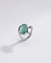Radiant Emerald (Panna) Ring in Sterling Silver – #1138B - Myra