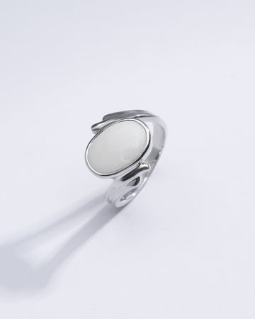 Radiant Opal (Doodhiya) Gemstone Ring in 925 Silver – #1103B F - Myra