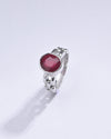Radiant Ruby (Manik) Gemstone Ring in 925 silver - #1245B - Myra