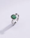 Emerald (Panna) Ring in 925 Silver – #1136B - Myra