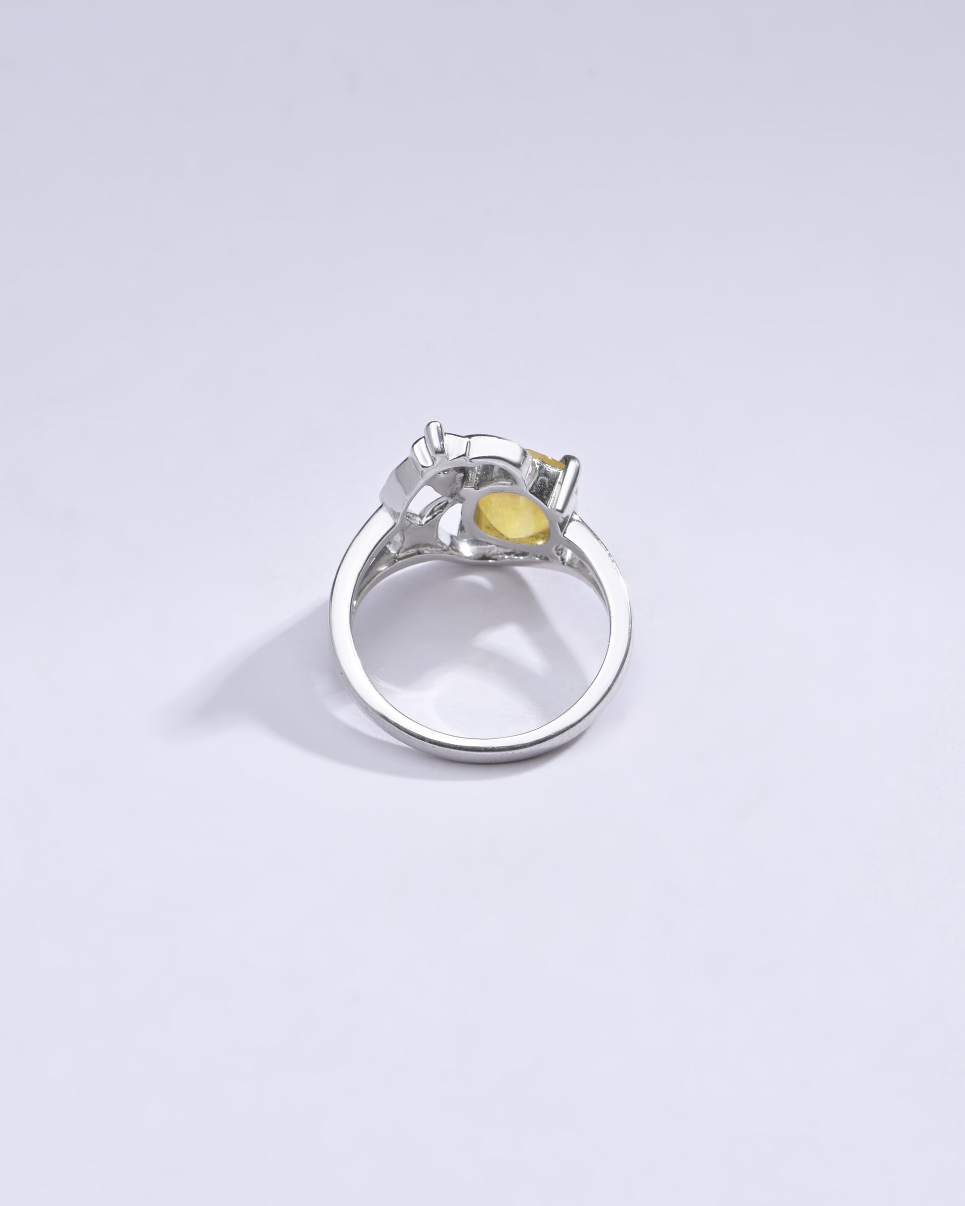 Authentic Yellow Sapphire (Pukhraj) Ring in 925 Sterling Silver – #1284N4 - Myra