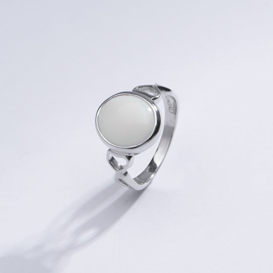 Elegant Opal (Doodhiya) Ring in 925 Silver – #1220B - Myra