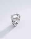 Classic Pearl (Moti) Ring in 925 Sterling Silver - #1283 U - Myra