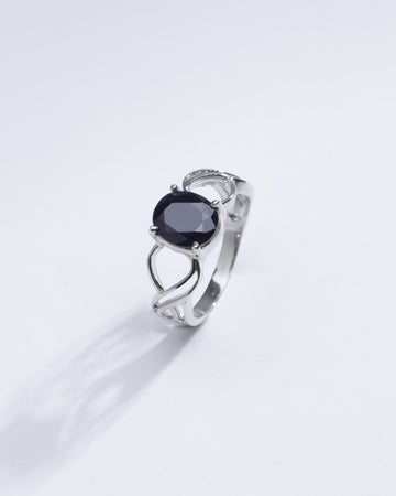 Vintage Blue Sapphire (Neelam) Ring in Sterling Silver – #1131N4 - Myra