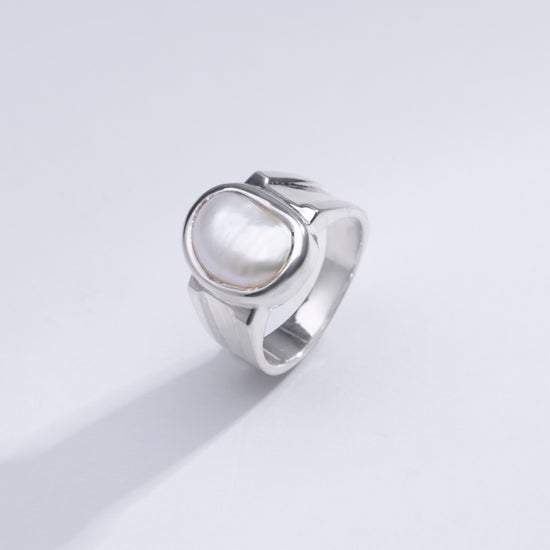 Vintage Pearl (Moti) Ring in 925 Silver - #1111 U - Myra