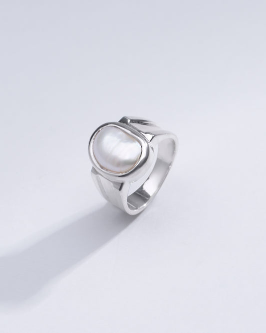 Vintage Pearl (Moti) Ring in 925 Silver - #1111 U - Myra