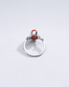 Radiant Red Coral (Moonga) Ring in 925 Silver – #1196 Ov - Myra