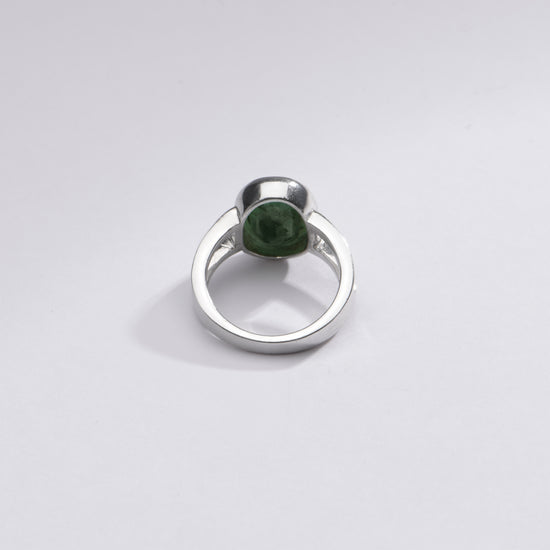 Unisex Green Emerald (Panna) Ring in 925 Silver – #1150B - Myra