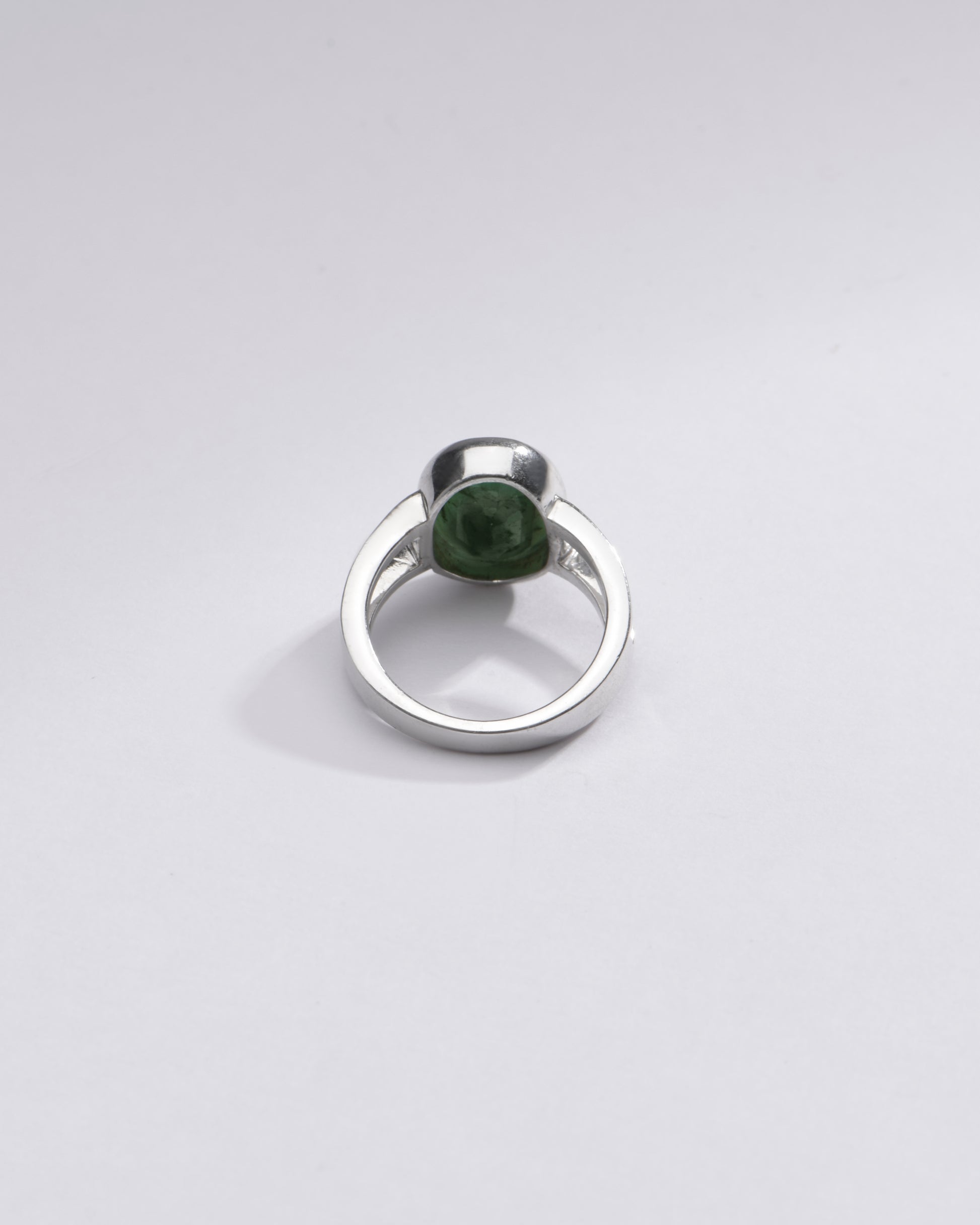Unisex Green Emerald (Panna) Ring in 925 Silver – #1150B - Myra