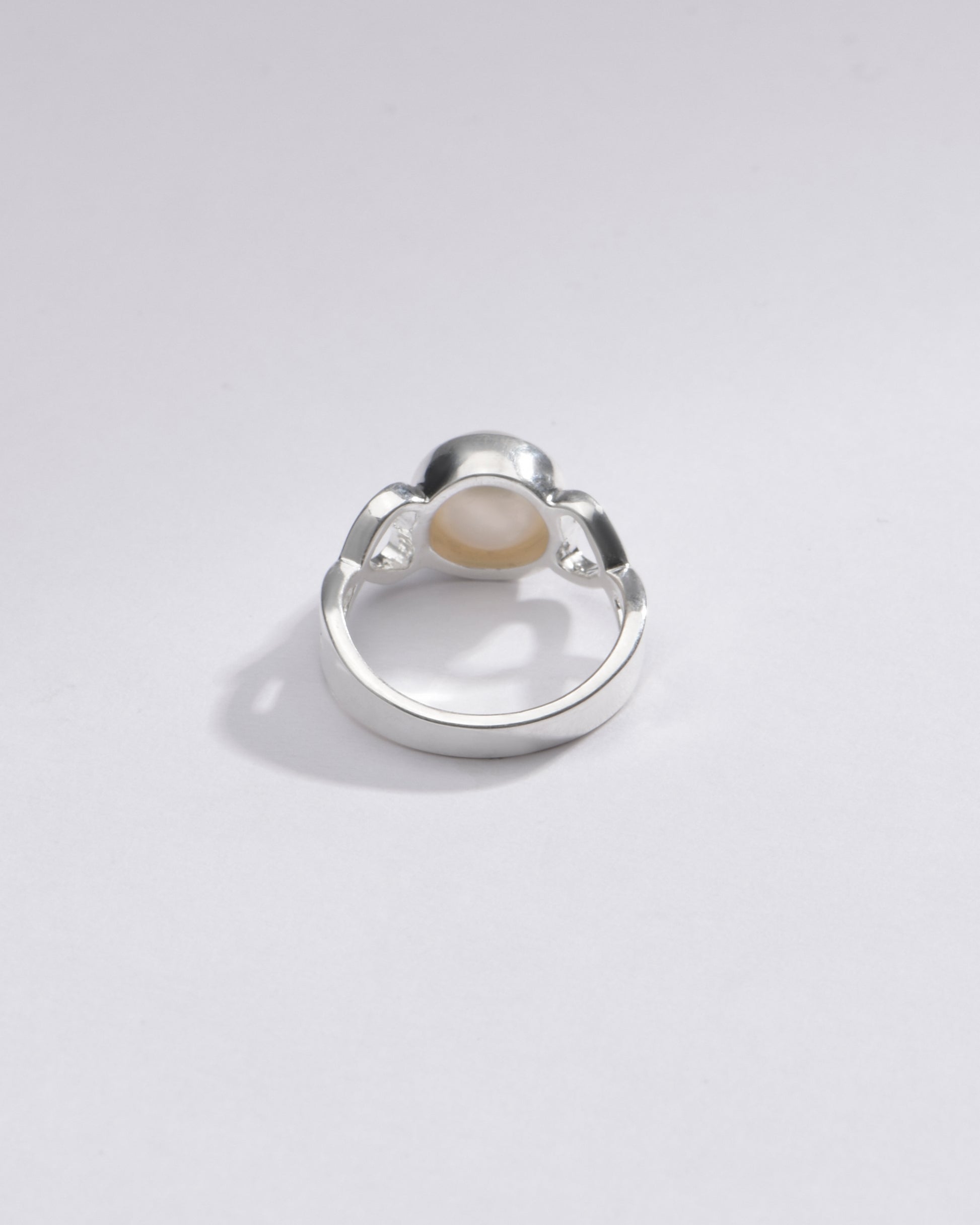 Radiant Pearl (Moti) Ring in 925 Silver - #1220 R - Myra