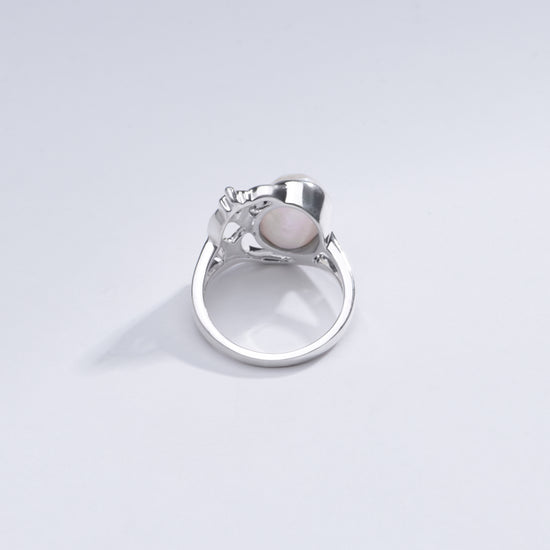 Natural Pearl (Moti) Ring in 925 Silver - #1284 U - Myra