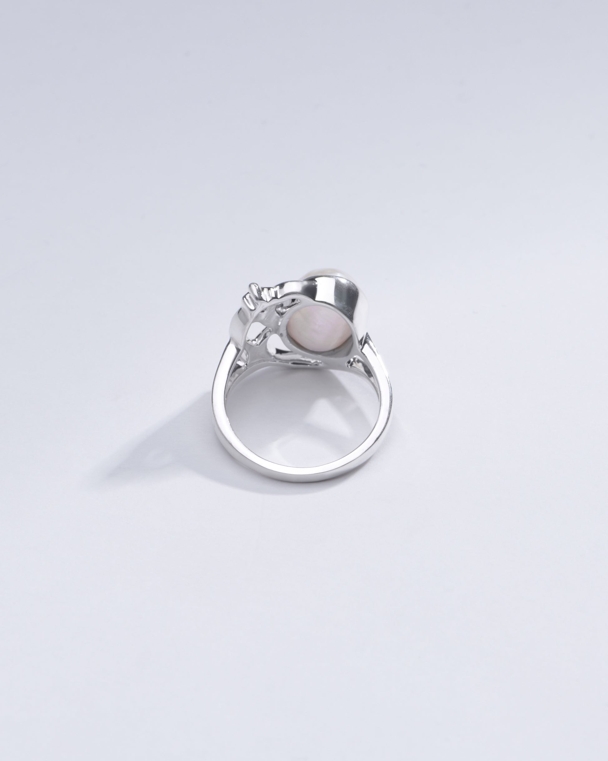 Natural Pearl (Moti) Ring in 925 Silver - #1284 U - Myra