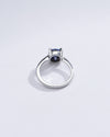 Radiant Blue Sapphire (Neelam) Ring in 925 Silver – #1218N4 - Myra