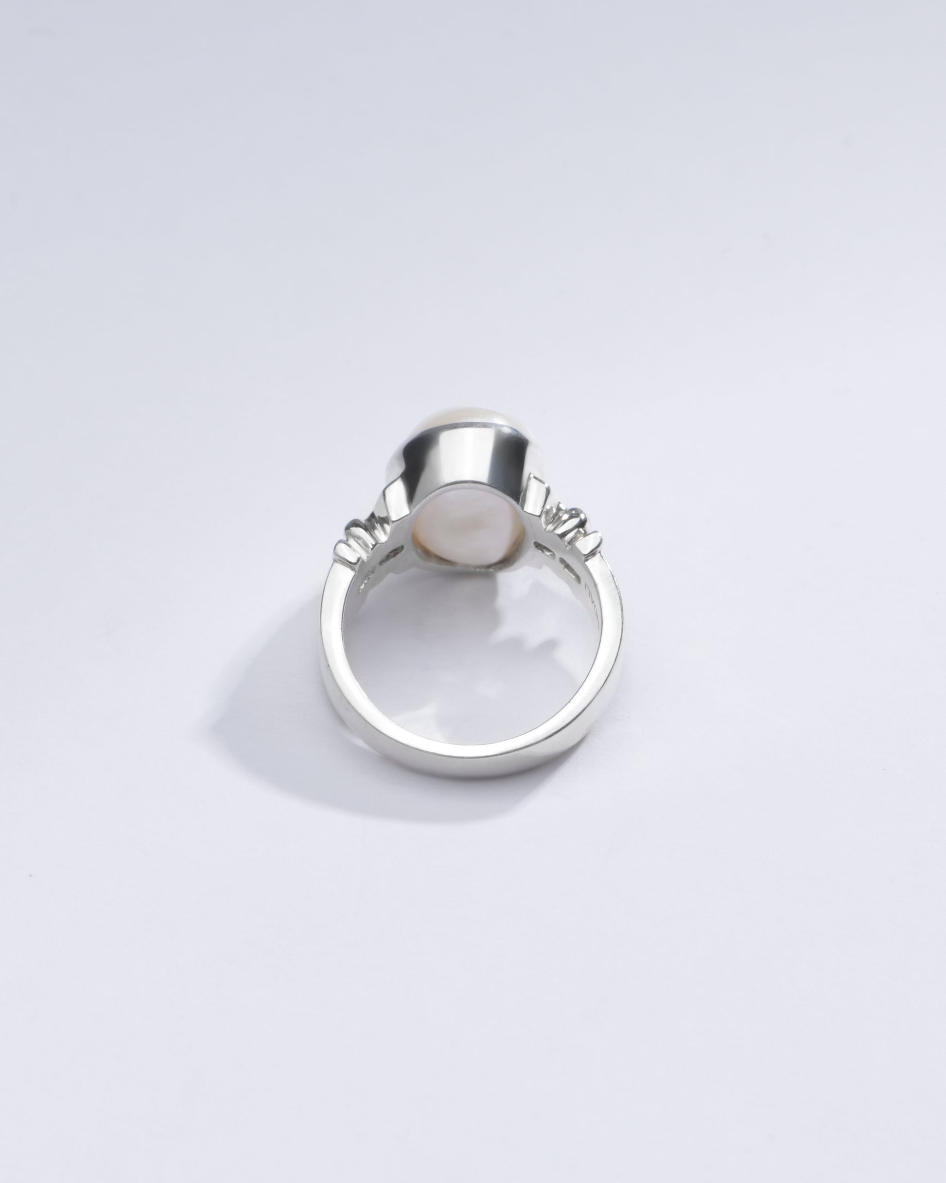 Elegant Pearl (Moti) Gemstone Ring in 925 Sterling Silver - #1199 U - Myra