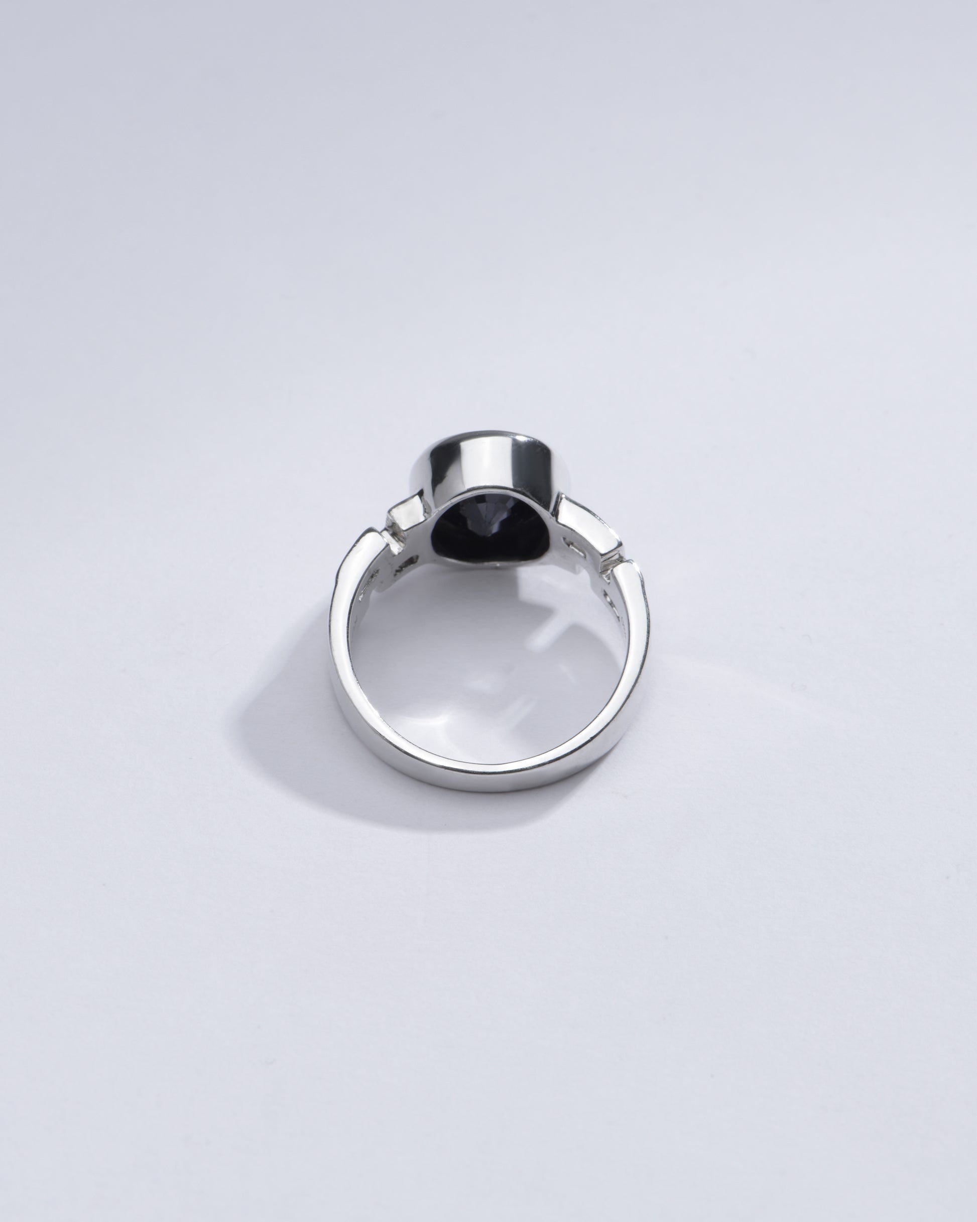 Authentic Blue Sapphire (Neelam) Gemstone Ring in Sterling Silver – #1283B - Myra