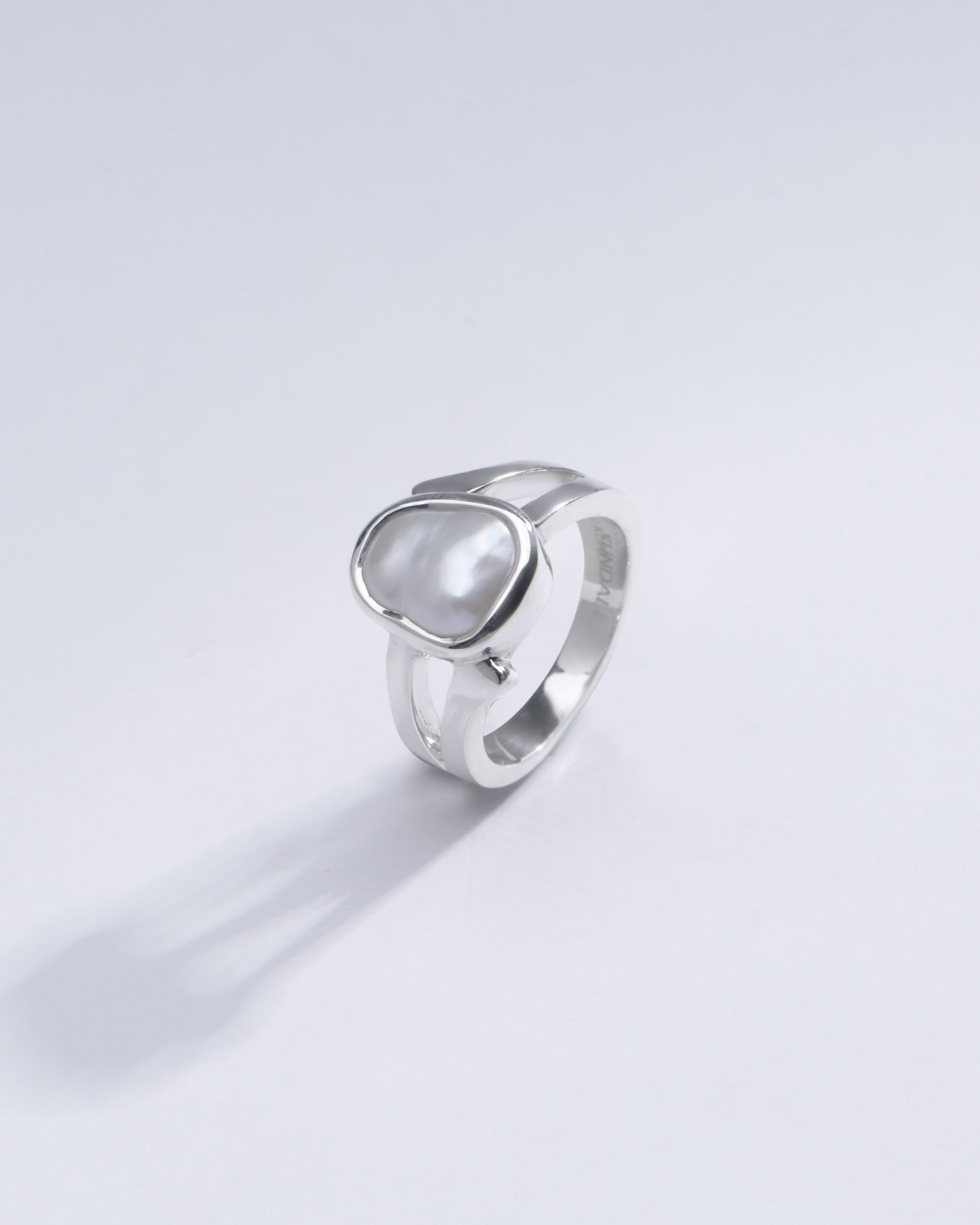 Elegant Pearl (Moti) Ring in 925 Sterling Silver - #1182 U - Myra
