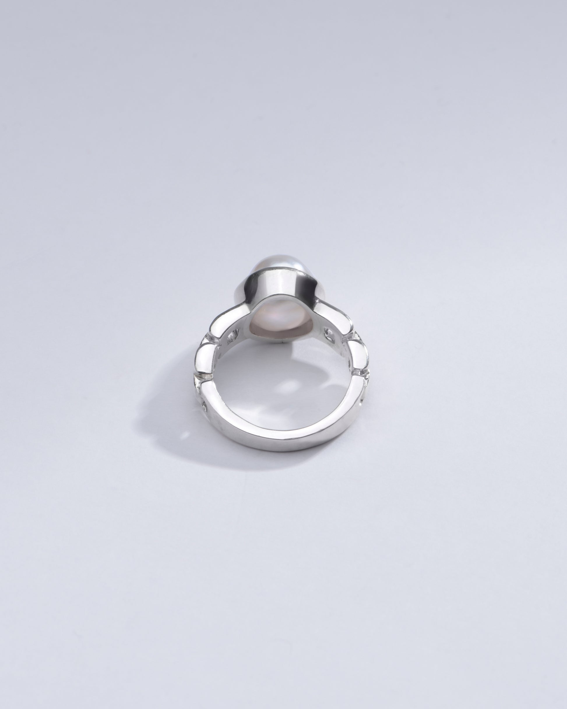 Radiant Pearl (Moti) Ring in 925 Silver - #1245 U - Myra