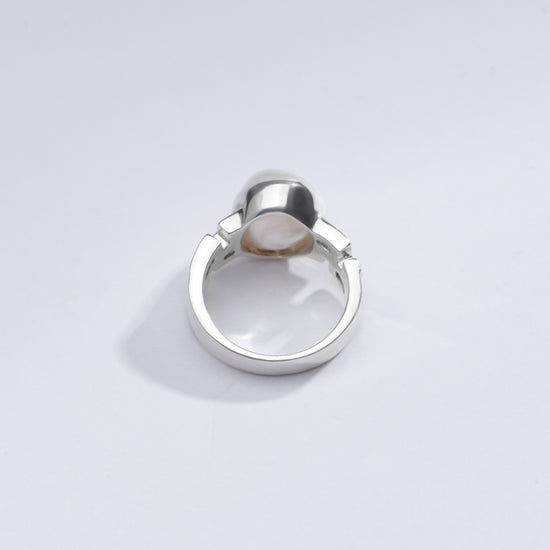 Classic Pearl (Moti) Ring in 925 Sterling Silver - #1283 U - Myra