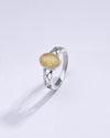 Radiant Yellow Sapphire (Pukhraj) Ring in Sterling Silver – #1219B