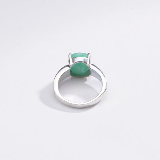 Natural Emerald (Panna) Gemstone Ring in 925 Sterling Silver – Rich Green Hue #1225N4 - Myra