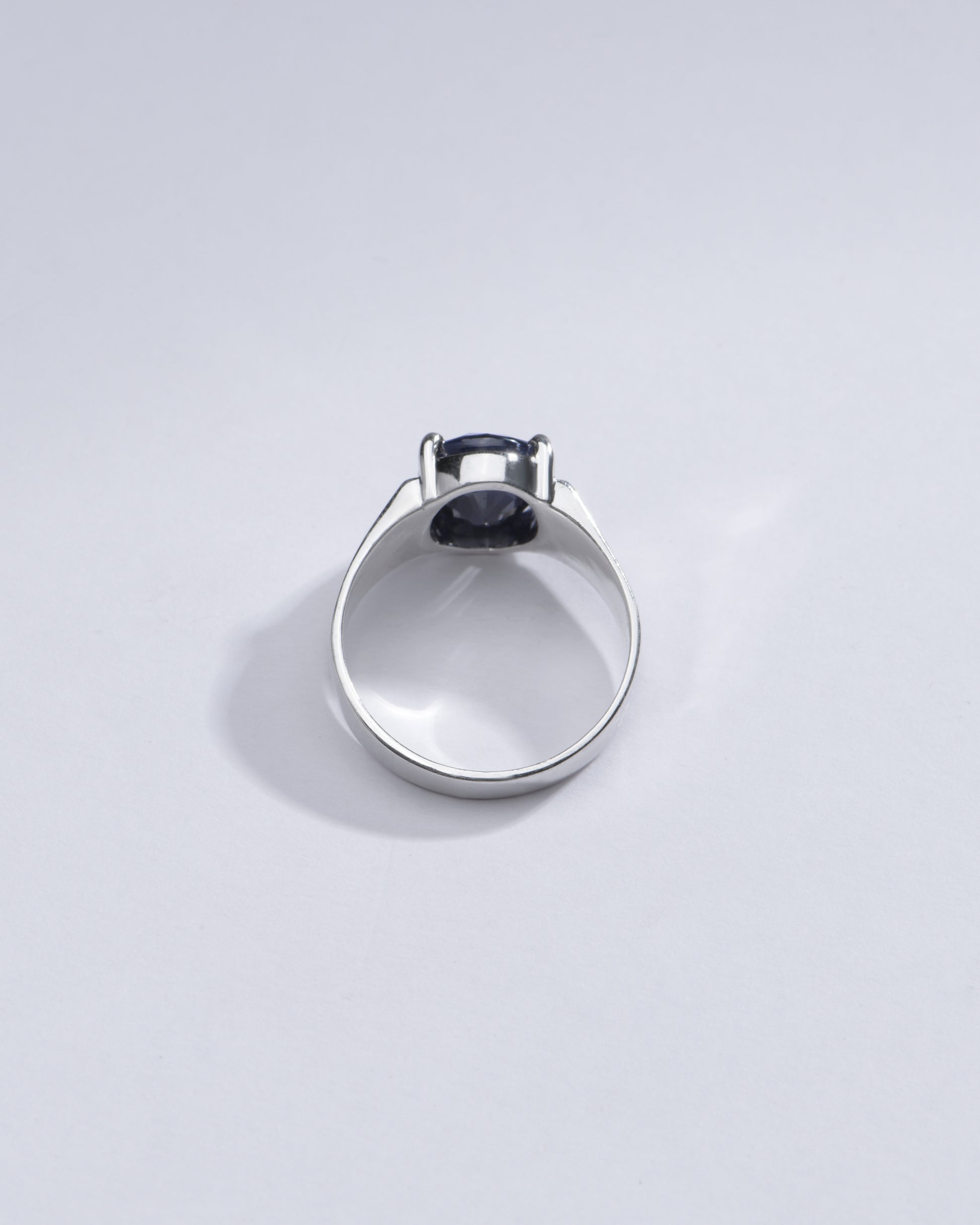 Authentic Blue Sapphire (Neelam) Ring in 925 Silver – #1111N4 - Myra