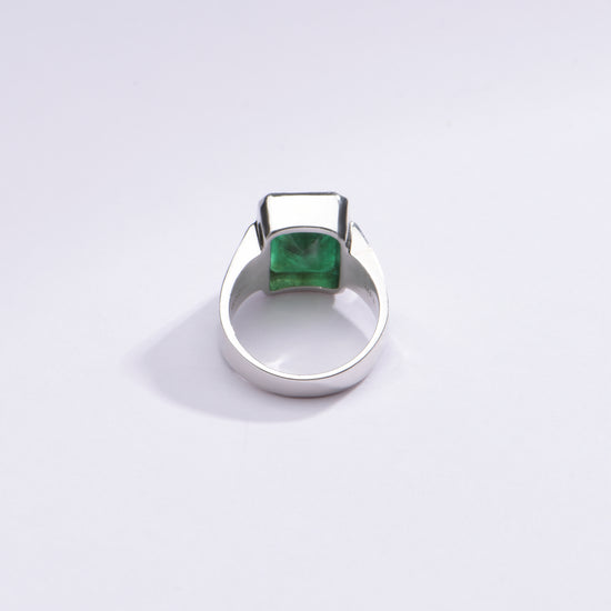 Vintage Emerald (Panna) Ring in 925 Silver – #1228B Sq - Myra