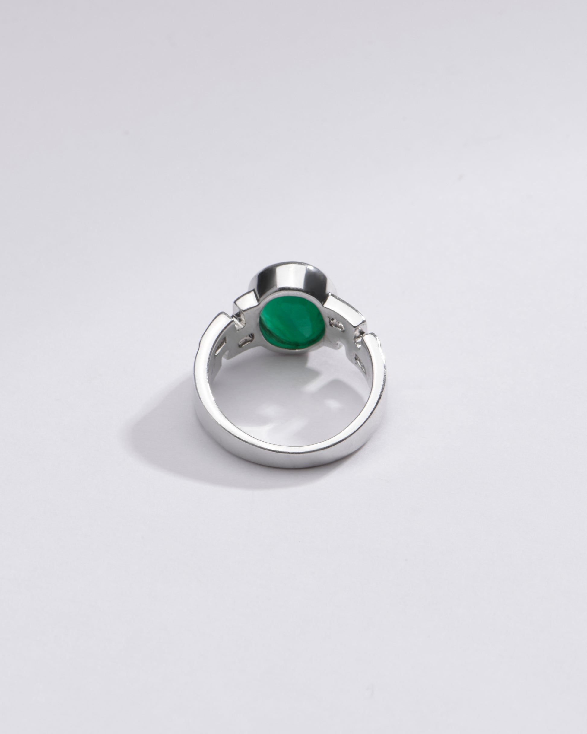 Genuine Emerald (Panna) Ring in 925 Silver – #1283B - Myra