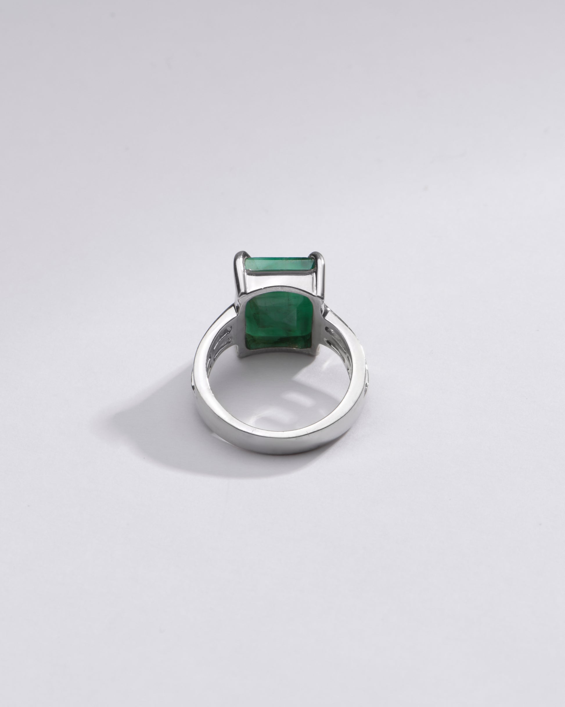 Vintage Green Emerald (Panna) Ring in Silver – #1142N4 Re - Myra