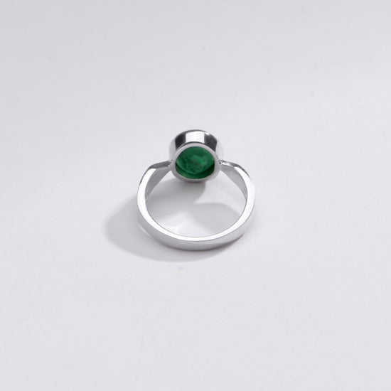 Emerald (Panna) Ring in 925 Silver – #1136B - Myra