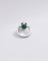 Emerald (Panna) Ring in 925 Silver – #1136B - Myra