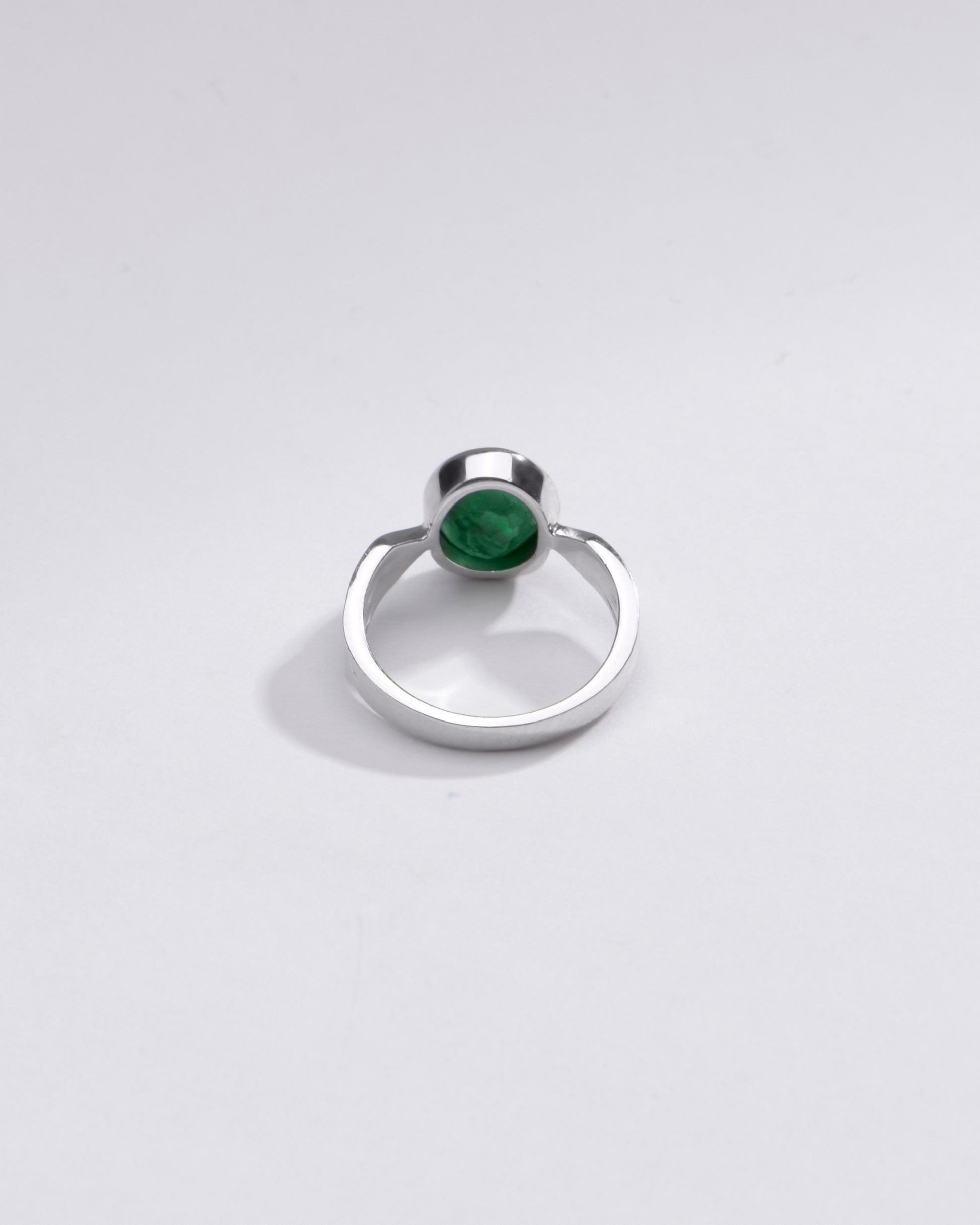 Emerald (Panna) Ring in 925 Silver – #1136B - Myra