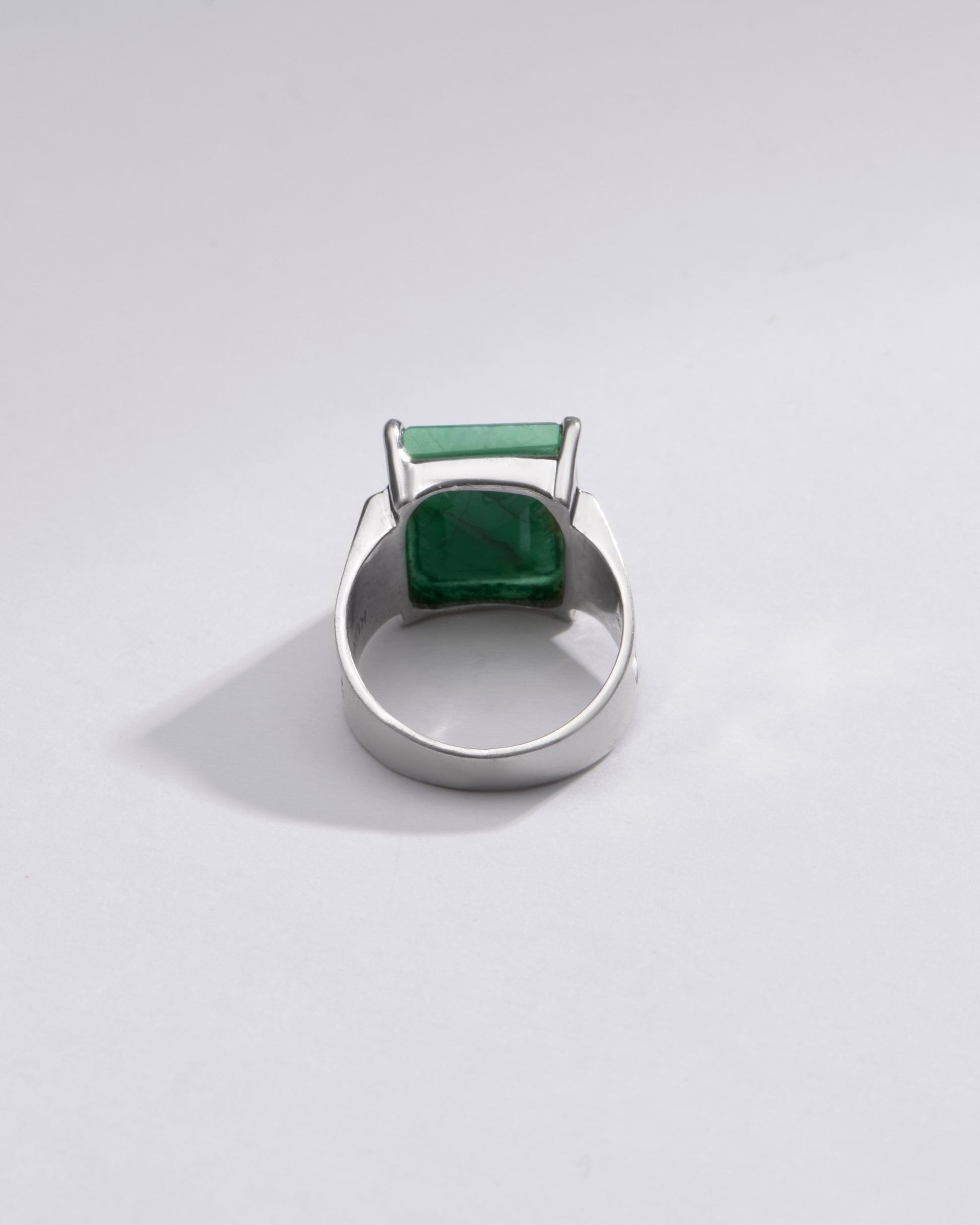 Radiant Emerald (Panna) Ring in 925 Silver – #1111N4 Sq - Myra