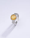 Radiant Yellow Sapphire (Pukhraj) Ring in 925 Silver – #1199N4 - Myra