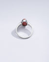 Authentic Red Coral (Moonga) Ring in Sterling Silver - #1225 Ov - Myra