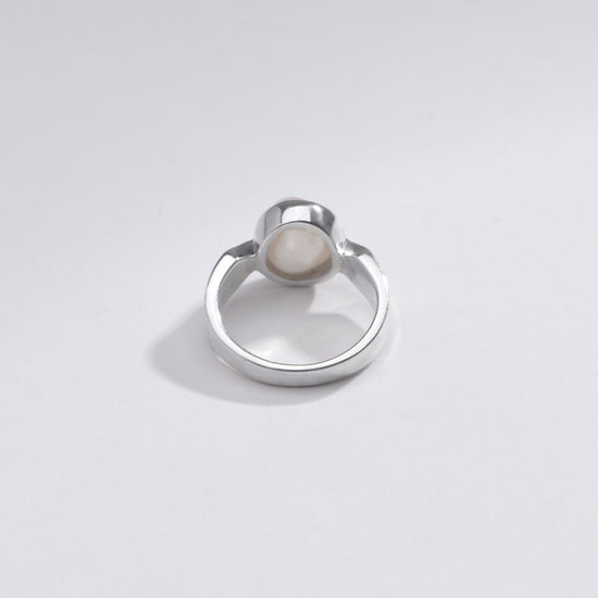 Elegant Pearl (Moti) Ring in 925 Sterling Silver - #1136 U - Myra