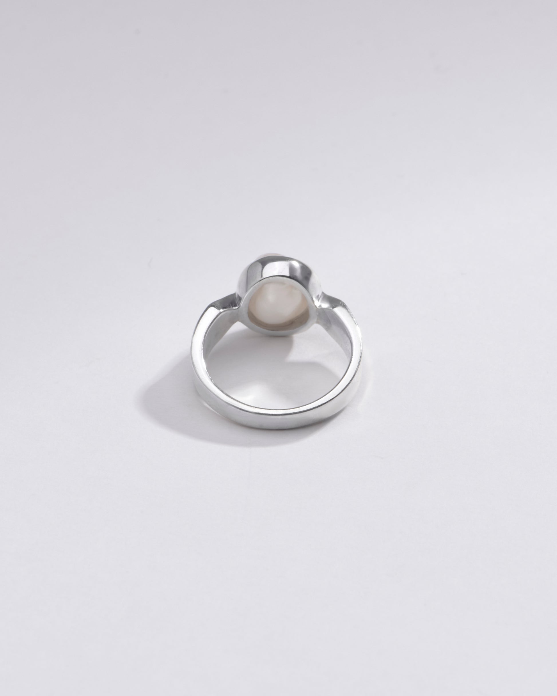Elegant Pearl (Moti) Ring in 925 Sterling Silver - #1136 U - Myra