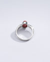 Genuine Red Coral (Moonga) Stone Ring in 925 Silver - #1101 Ov - Myra