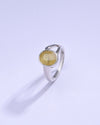 Natural Yellow Sapphire (Pukhraj) Ring in 925 Silver – #1125B - Myra