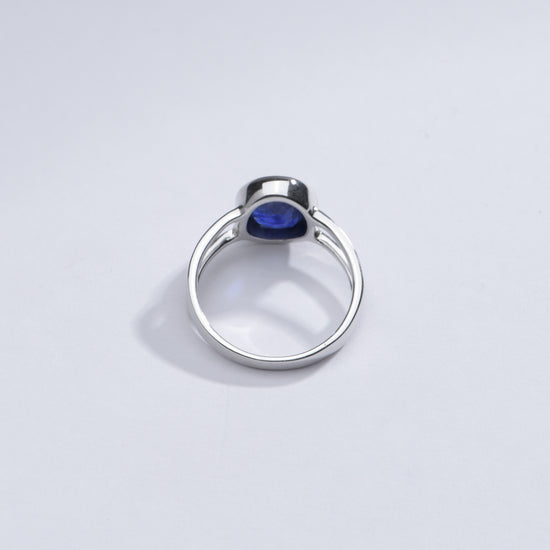 Royal Blue Sapphire (Neelam) Ring in 925 Silver – #1150B - Myra