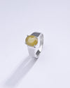Natural Yellow Sapphire (Pukhraj) Ring in Sterling Silver – #1224N4 - Myra