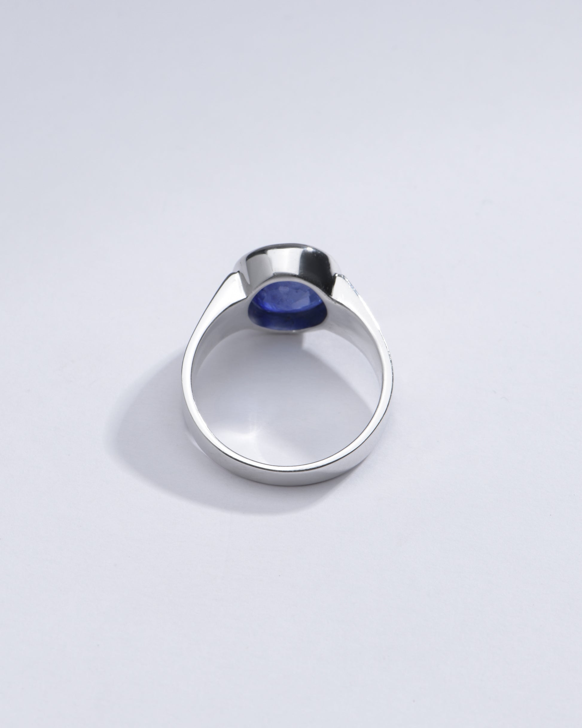 Classic Blue Sapphire (Neelam) Ring in 925 Silver – #1228B - Myra
