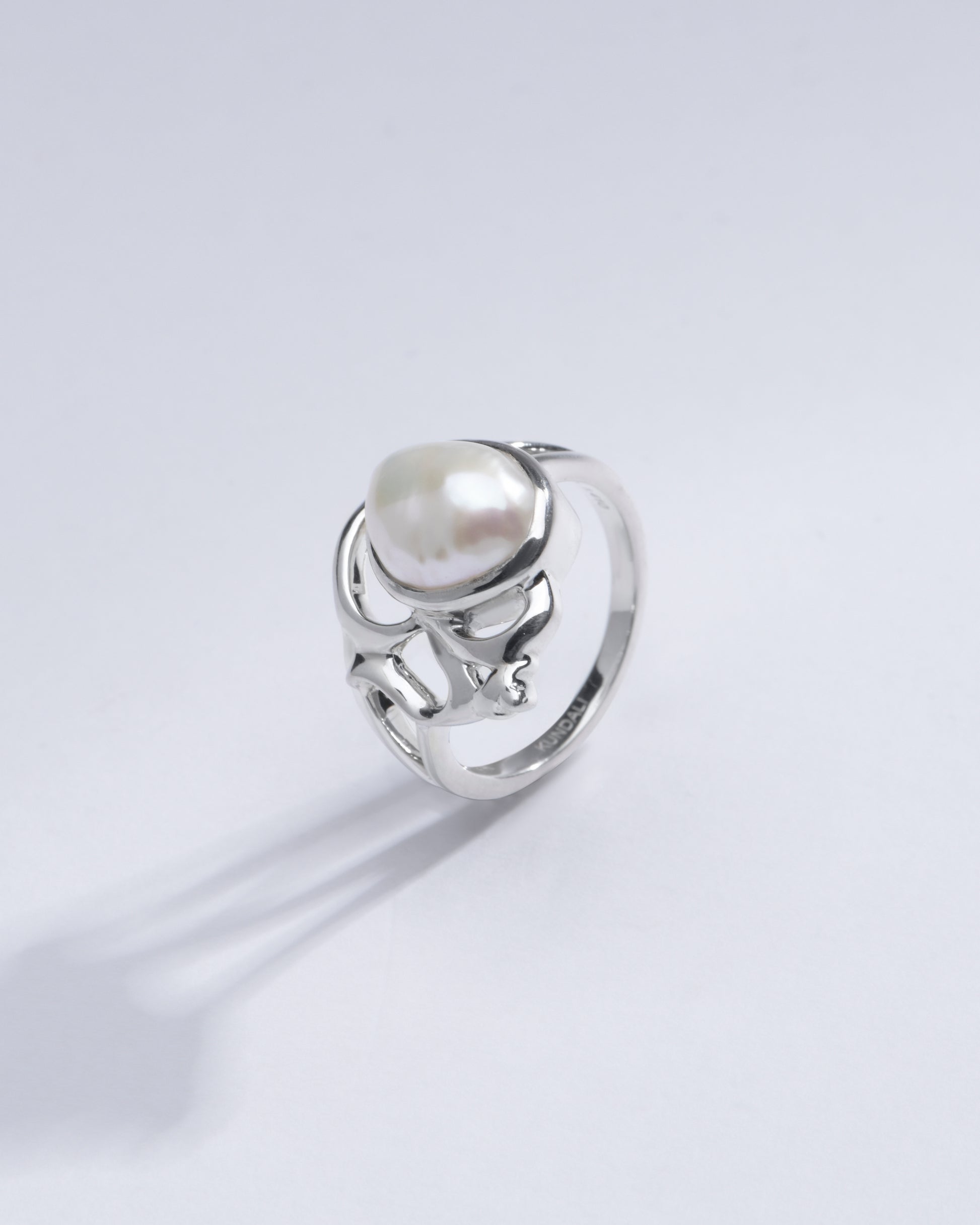 Natural Pearl (Moti) Ring in 925 Silver - #1284 U - Myra