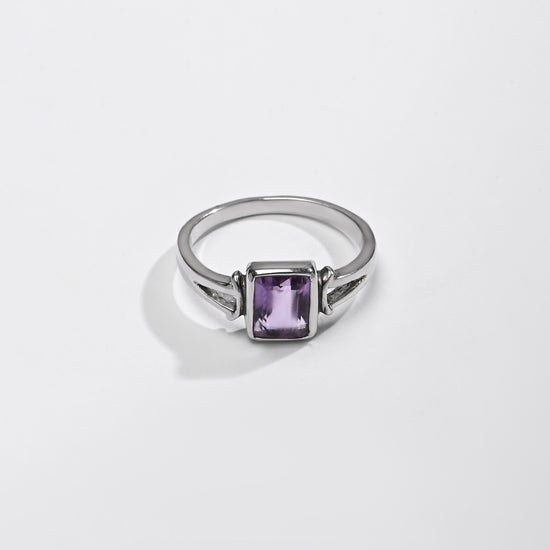 Amethyst (Jamunia) Ring – 925 Silver Crafted - #1148B Re - Myra