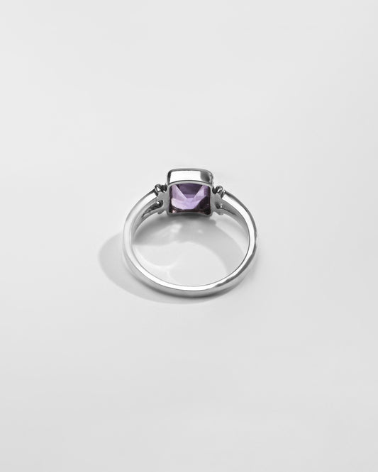 Amethyst (Jamunia) Ring – 925 Silver Crafted - #1148B Re - Myra
