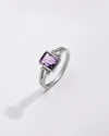 Amethyst (Jamunia) Ring – 925 Silver Crafted - #1148B Re - Myra
