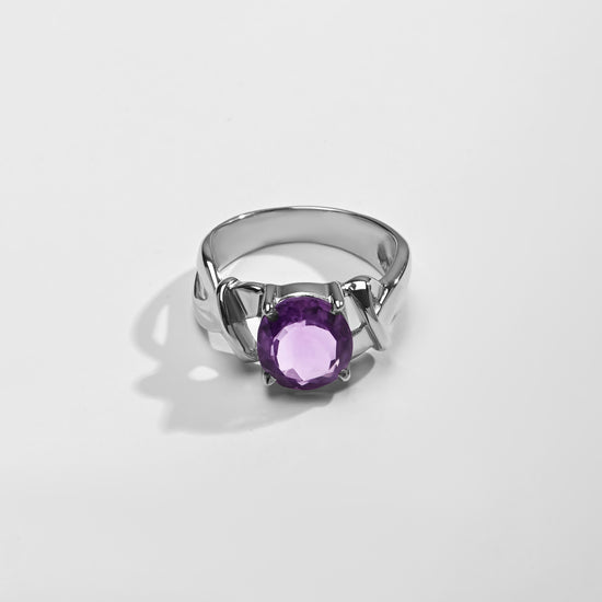 Classic Amethyst (Jamunia) Ring – 925 Silver - #1210N4 - Myra